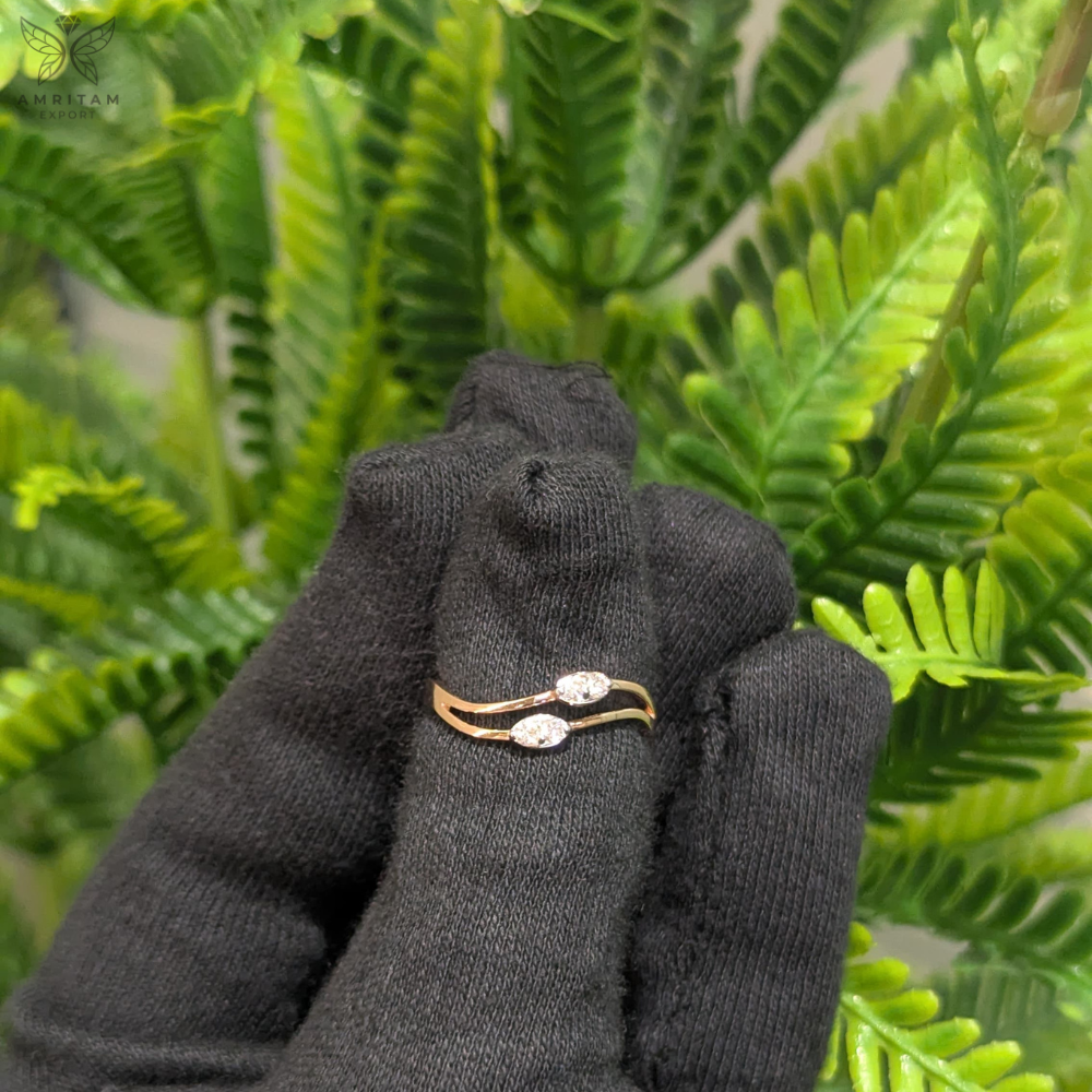 Double Marquise Rose Gold Statement Ring