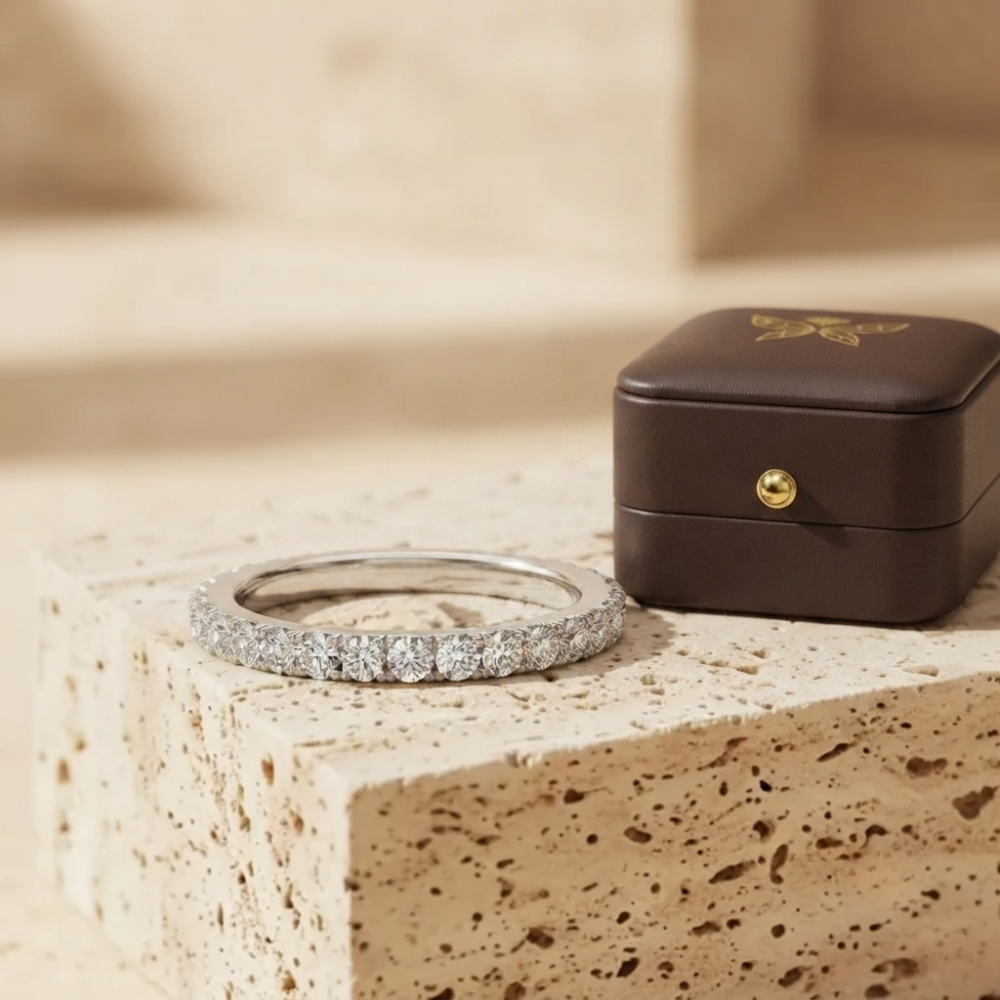 The Radiant Brilliance Shared Prong Diamond Eternity Band