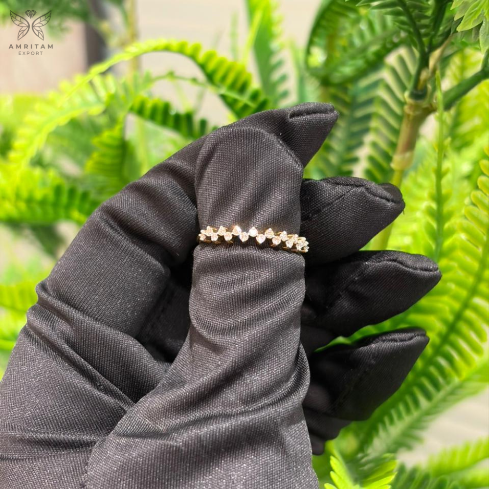 Multi-Stone Round Yellow Gold Statement Ring
