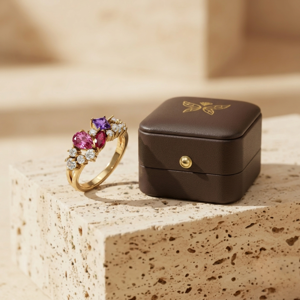 The Imperial Symphony | Multi Gemstone & Lab-Grown Diamond Cluster Ring