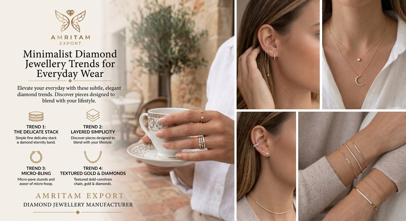 Minimalist Diamond Jewellery Trends for Everyday Wear | Amritam Export
