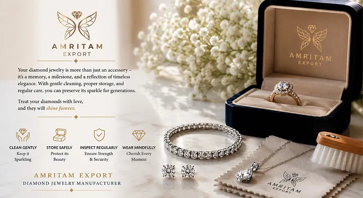 How to Clean and Care for Diamond Jewelry: Keep Every Sparkle Forever | Amritam Export