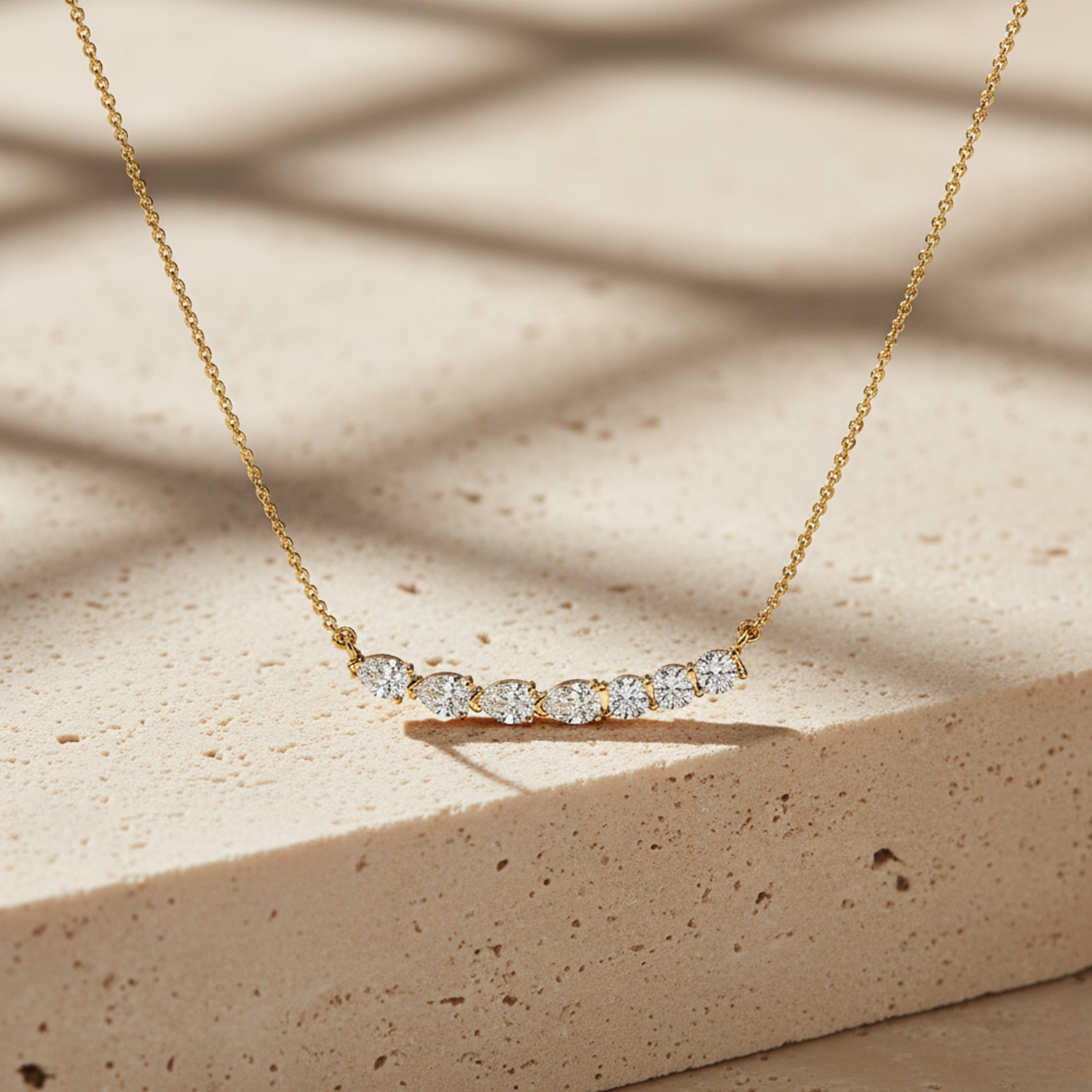 Princess Cut CVD Diamond Necklace – 925 Silver
