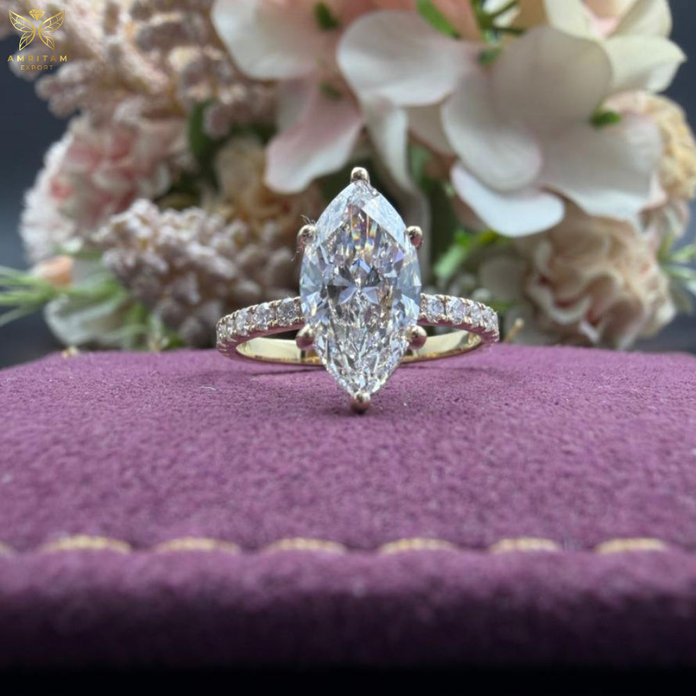 Lab-Grown Diamond Marquise Solitaire Ring