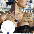 Blue Heart Diamond Pendant Necklace