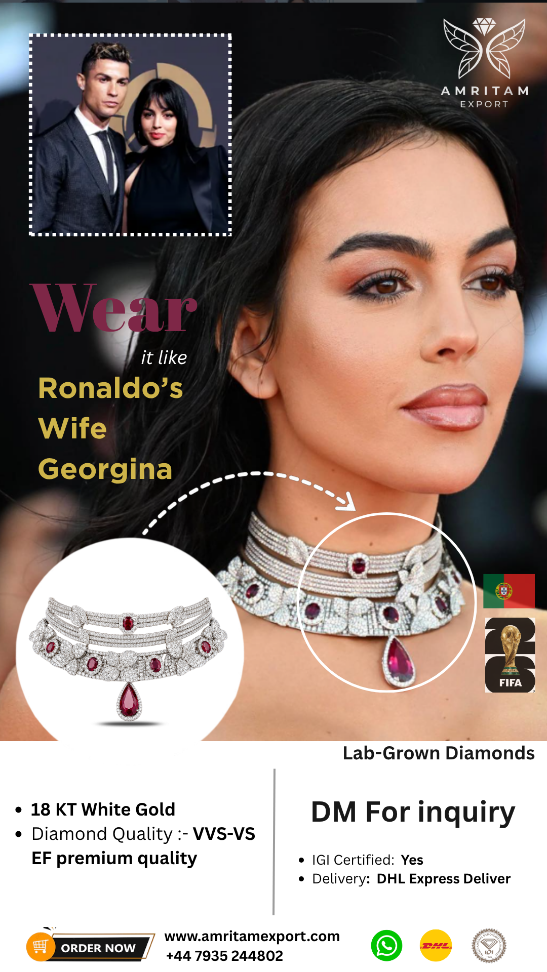 Ruby Diamond Choker Necklace