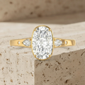 The Ethereal Horizon Oval and Pear Accent Diamond Ring