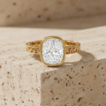 The Golden Heritage | Horizontal Cushion Lab-Grown Diamond Ring