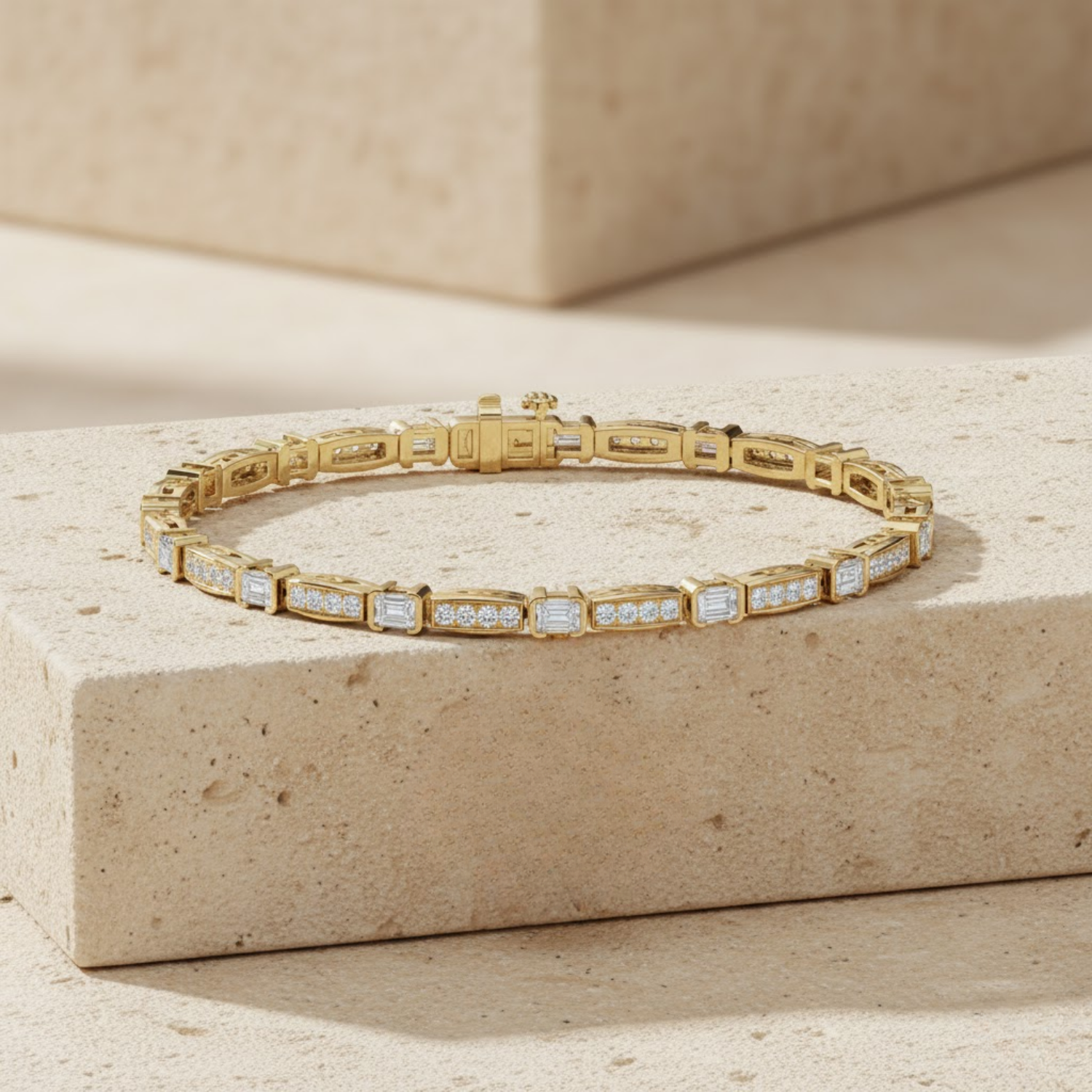 Elegant CVD Diamond Tennis Bracelet – 925 Silver