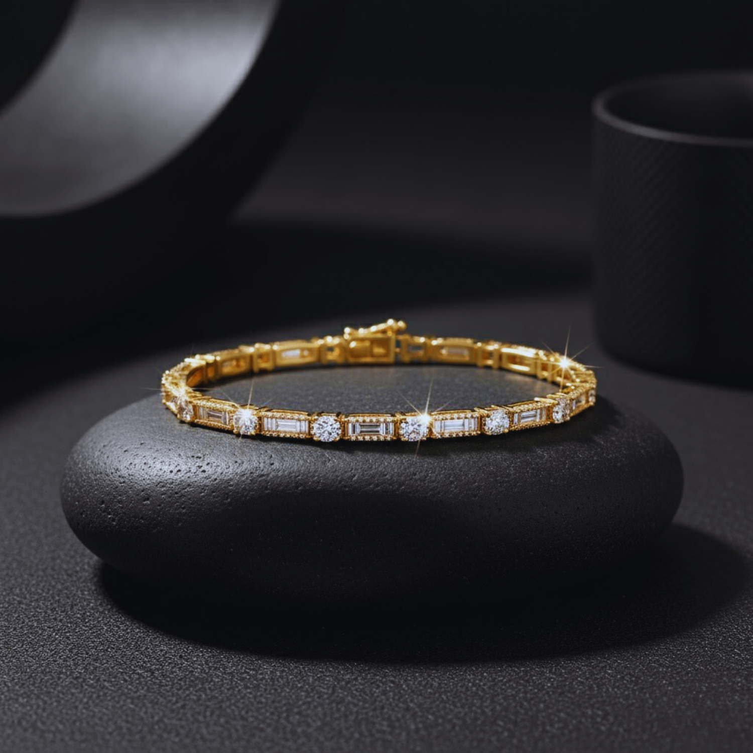 Elegant CVD Diamond Tennis Bracelet – 925 Silver