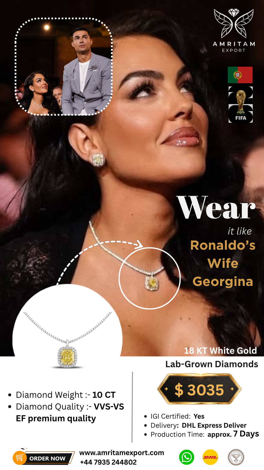 Fancy Yellow Diamond Halo Pendant Necklace