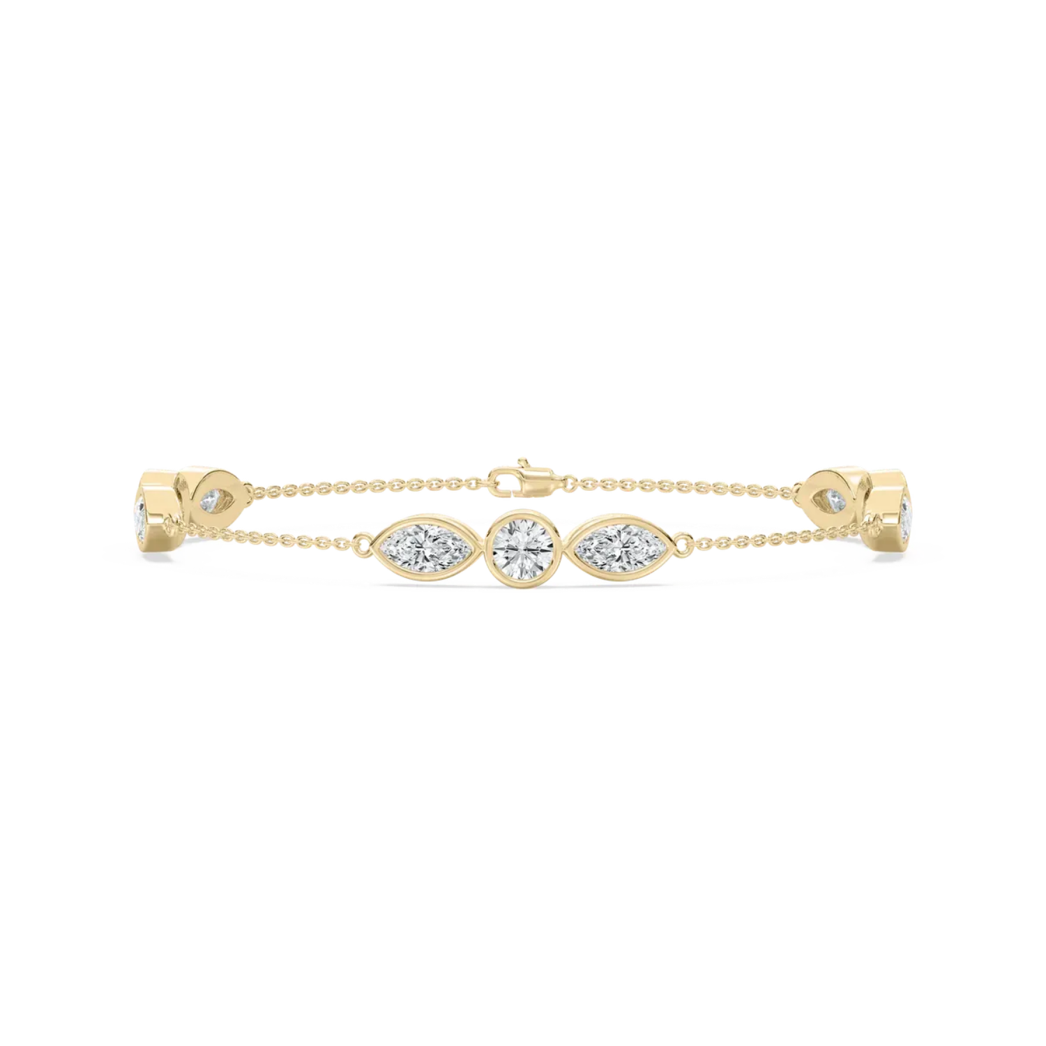 Delicate CVD Diamond Bar Bracelet – 925 Silver