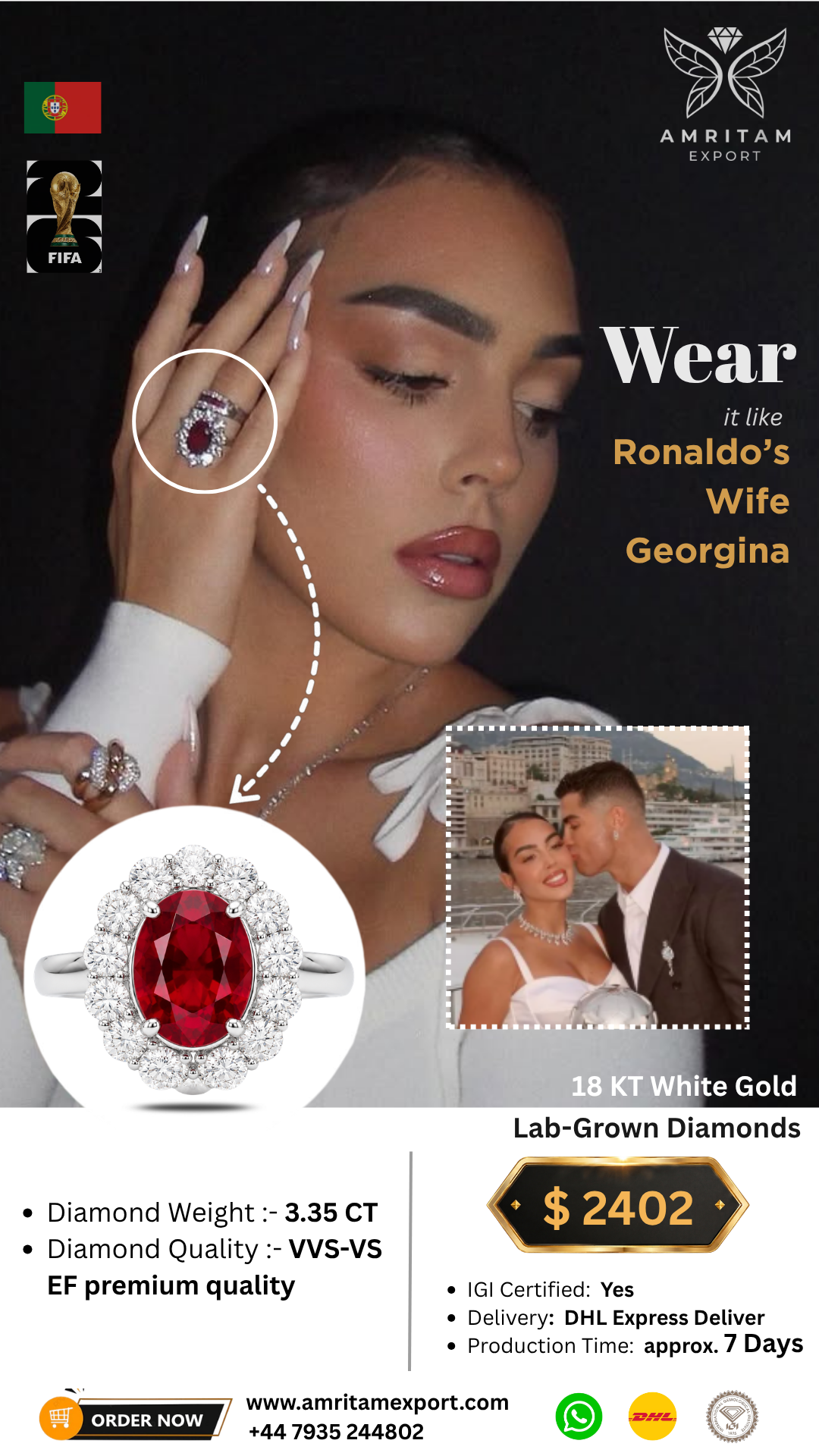 Ruby Halo Diamond Ring