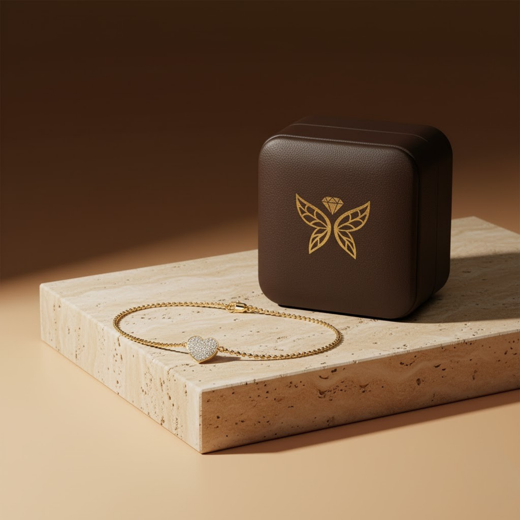 Adjustable Heart CVD Diamond Bracelet – 925 Silver