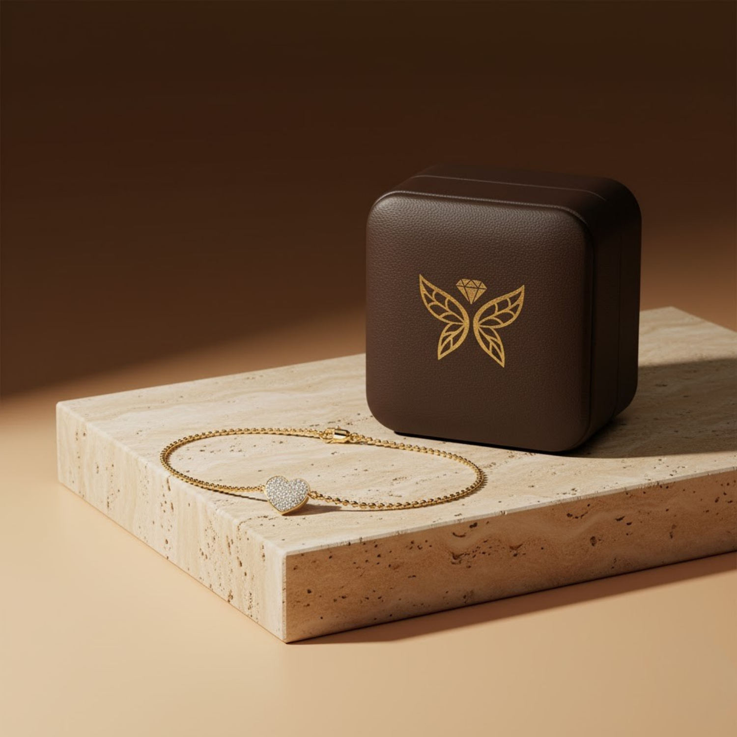 Adjustable Heart CVD Diamond Bracelet – 925 Silver