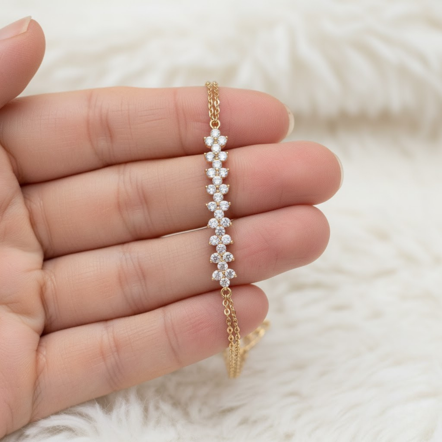 Pear Drop CVD Diamond Bracelet – 925 Silver