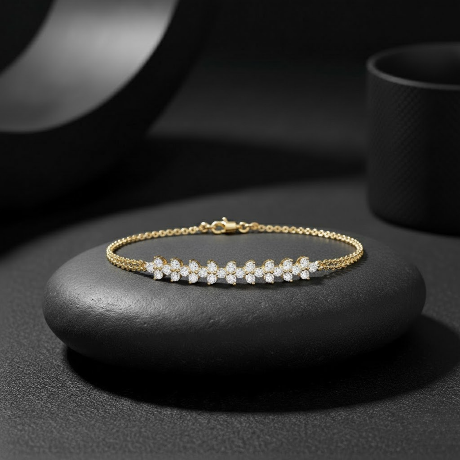 Pear Drop CVD Diamond Bracelet – 925 Silver