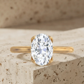 The Eternal Grace Horizontal Oval Solitaire Ring