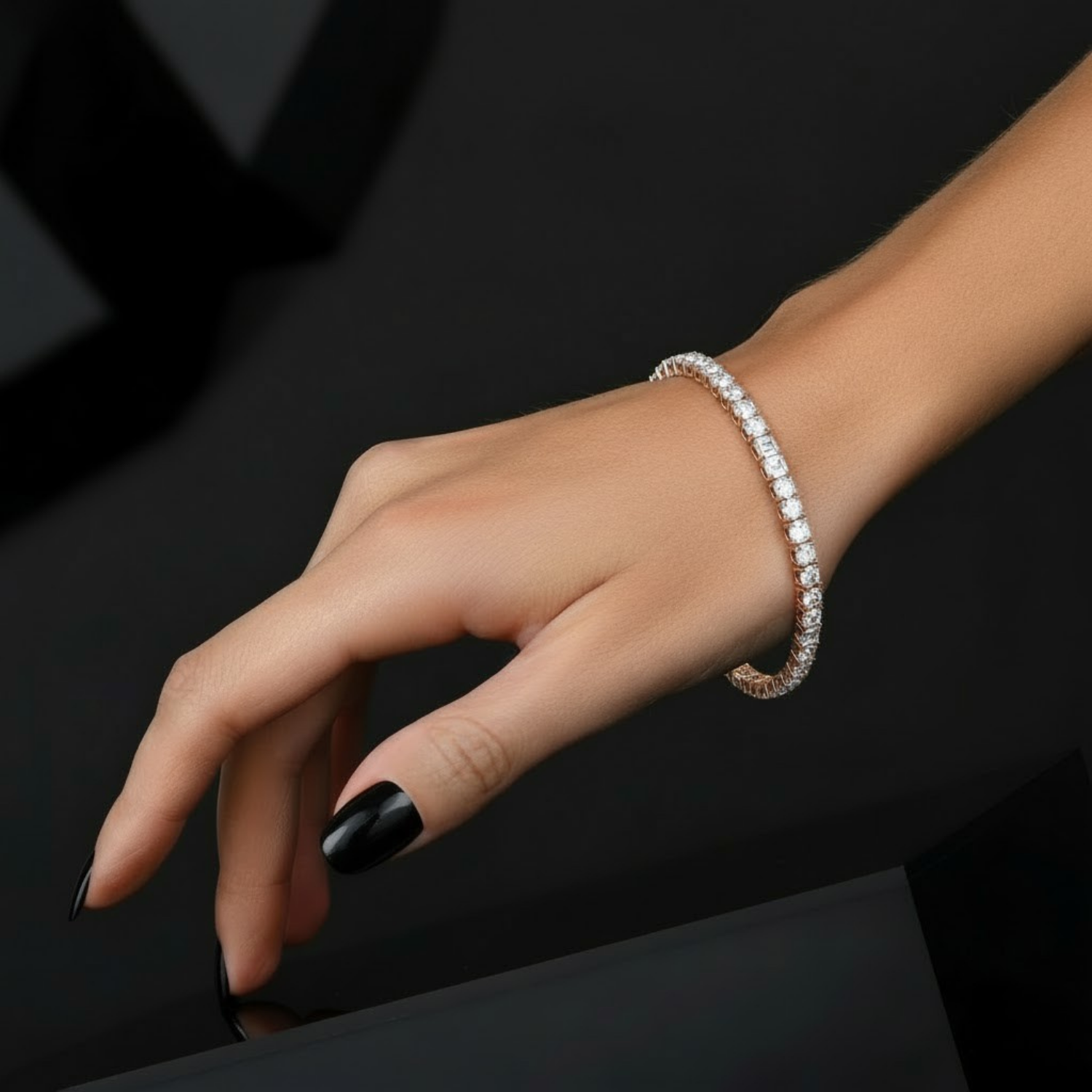 Emerald & Round Cut Tennis Bracelet – 925 Silver