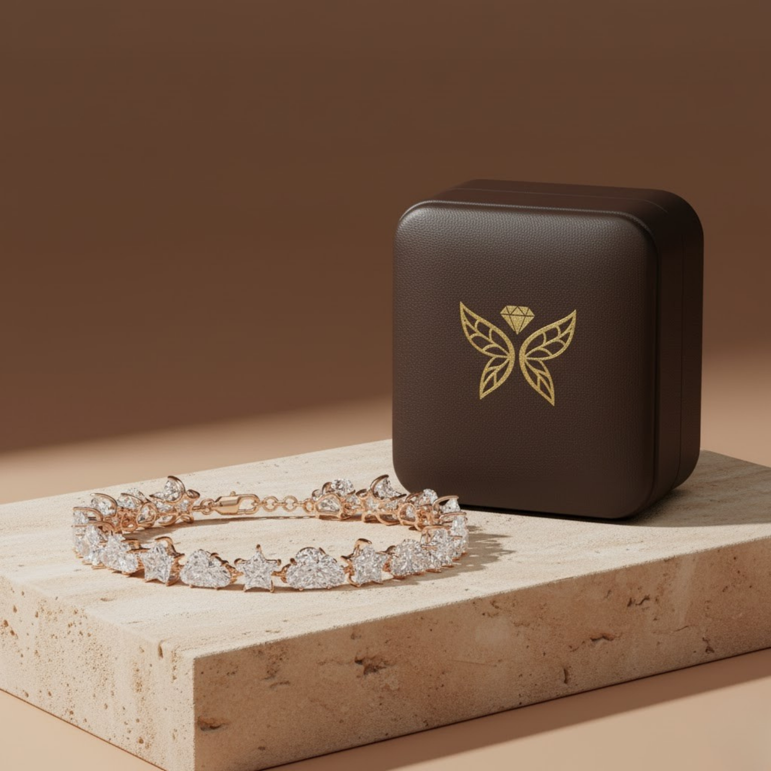 Star & Cloud CVD Diamond Bracelet – 925 Silver