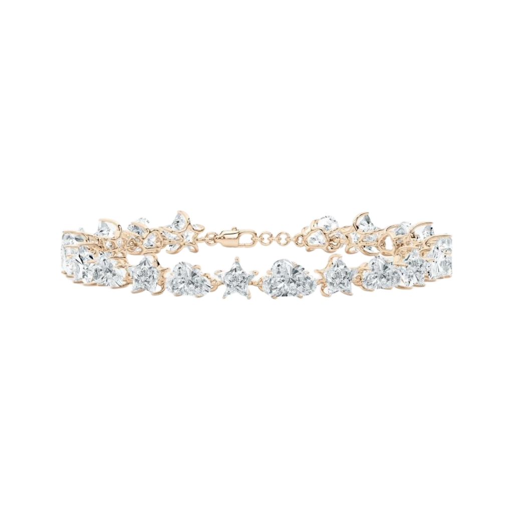 Star & Cloud CVD Diamond Bracelet – 925 Silver