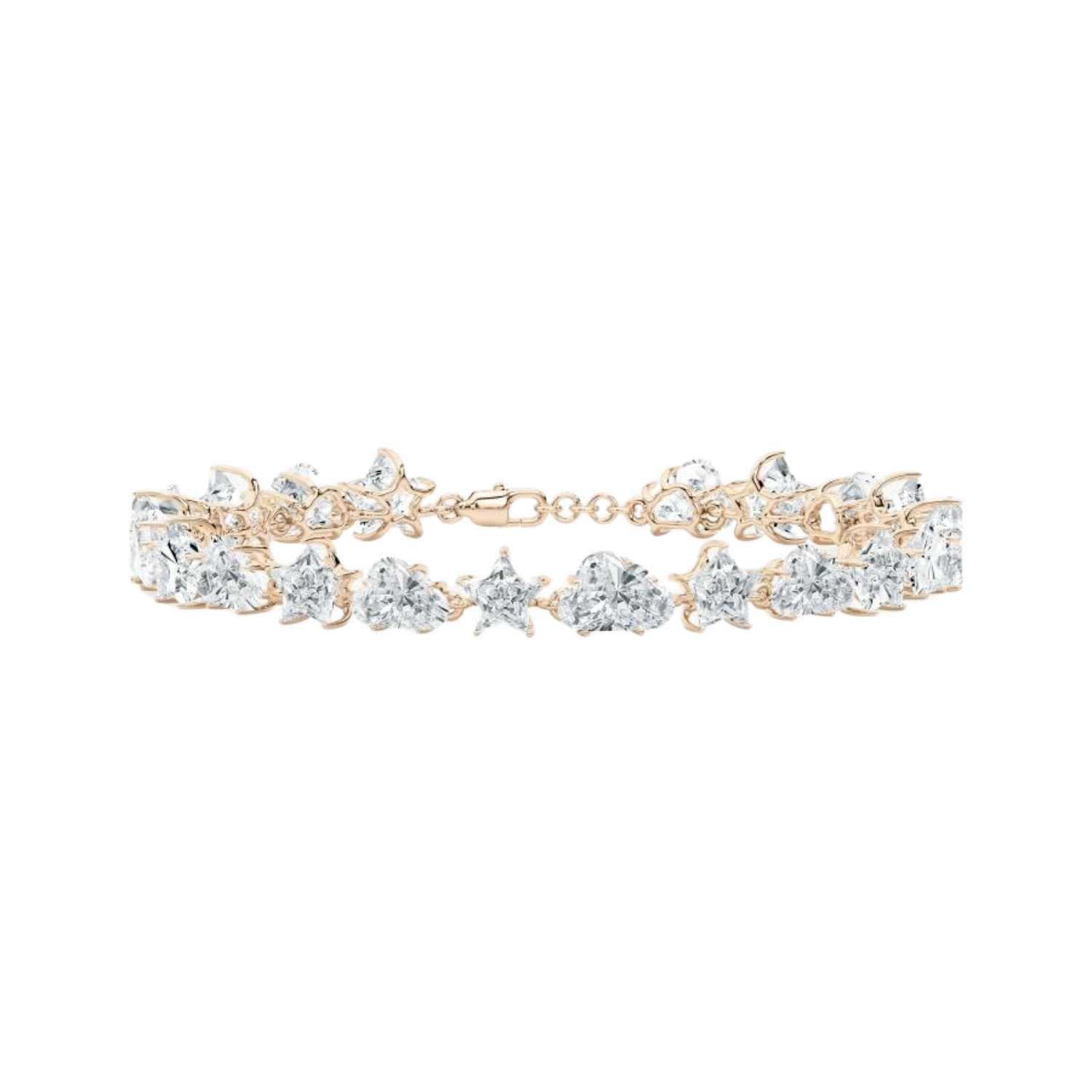 Star & Cloud CVD Diamond Bracelet – 925 Silver