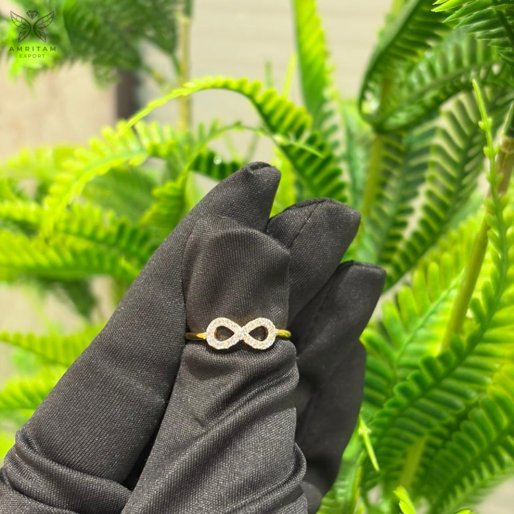 Pave Accent Yellow Gold Statement Ring