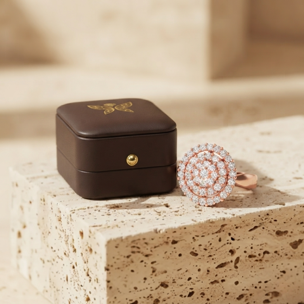 The Luminous Floral Cluster Statement Ring
