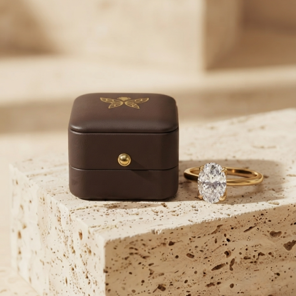 The Eternal Grace Horizontal Oval Solitaire Ring