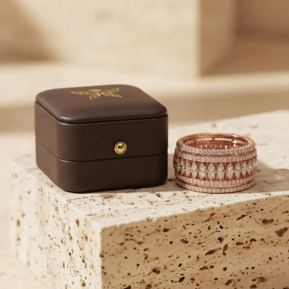 The Royal Majesty Multi-Row Round Diamond Statement Band