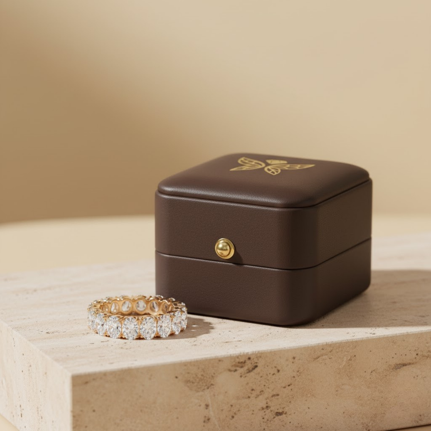 Oval CVD Diamond Eternity Band – 925 Silver