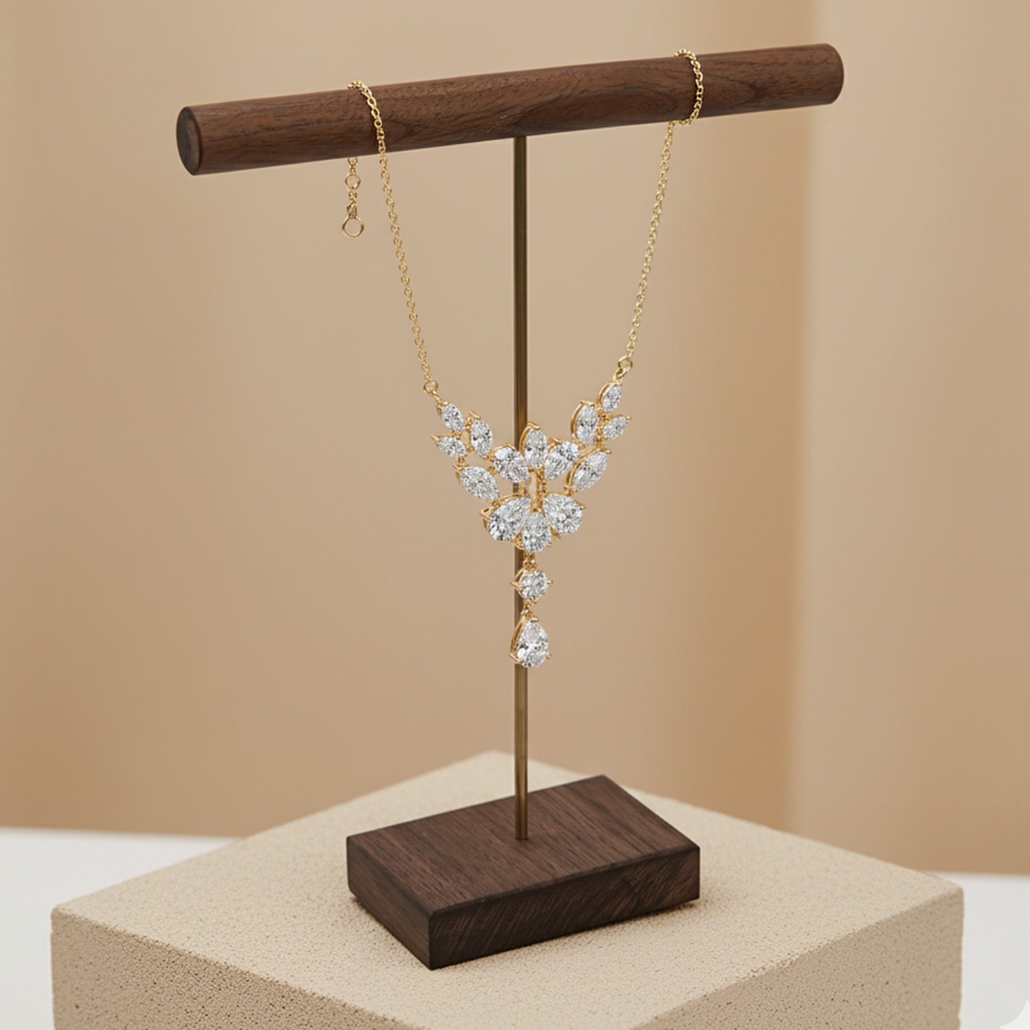 Teardrop CVD Diamond Pendant – 925 Silver