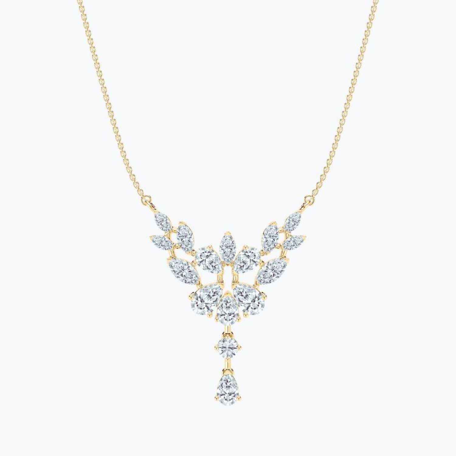 Teardrop CVD Diamond Pendant – 925 Silver