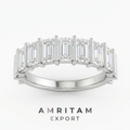 The Luminous Emerald Cut Wedding Band