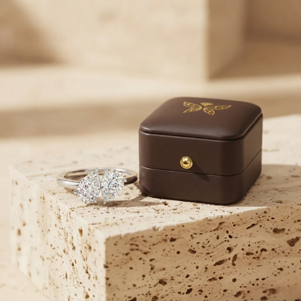 The Luminous Double Pear-Cut Toi et Moi Statement Ring