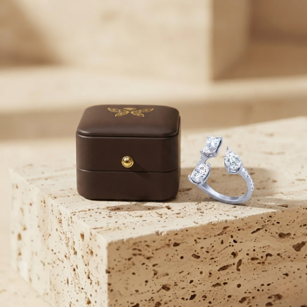 The Celestial Trio Multi-Shape Open Statement Ring