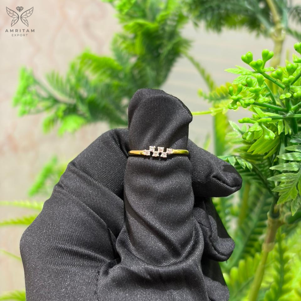 Multi-Step Staggered Yellow Gold Statement Ring