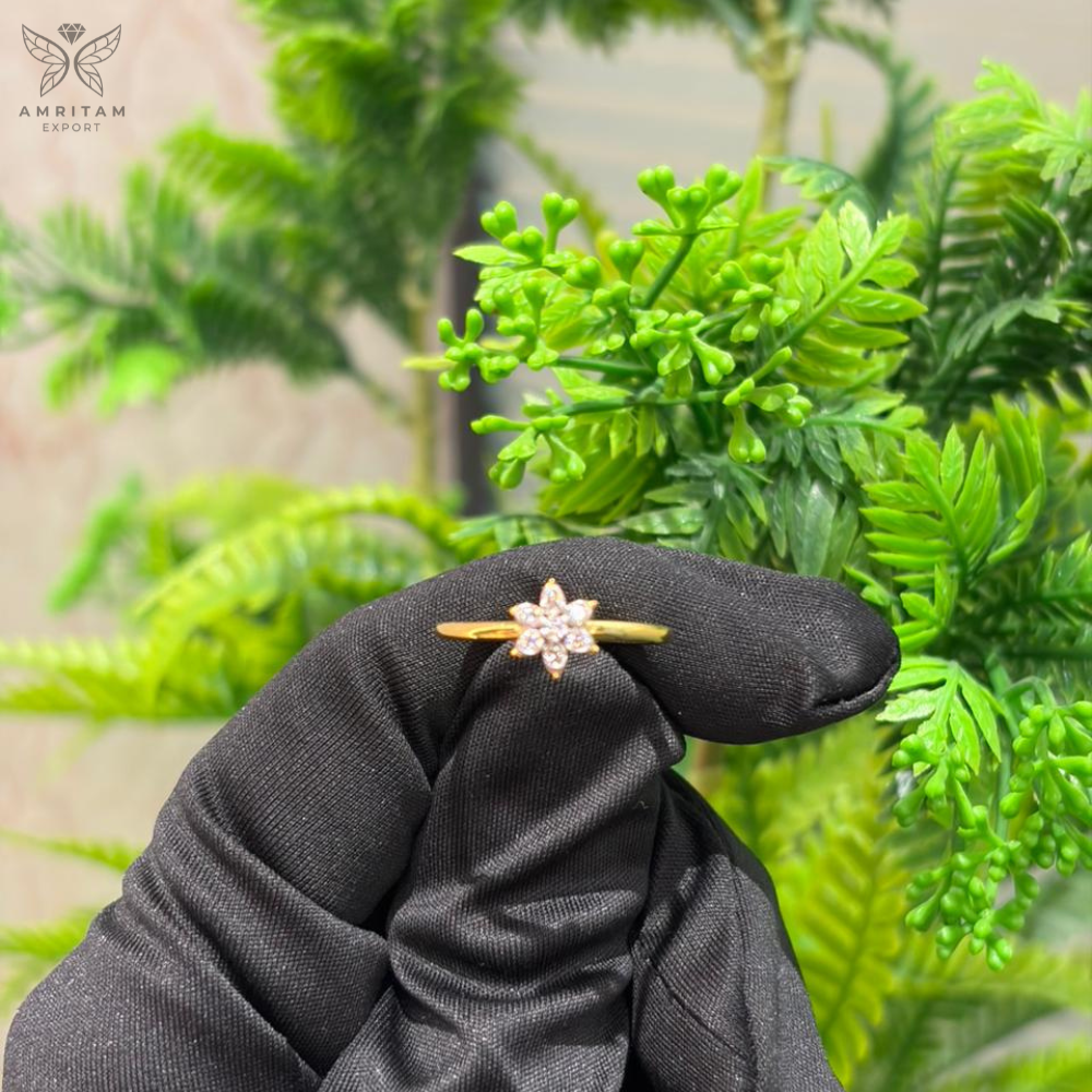 Lab-Grown Diamond Multi-Petal Floral Cluster Ring