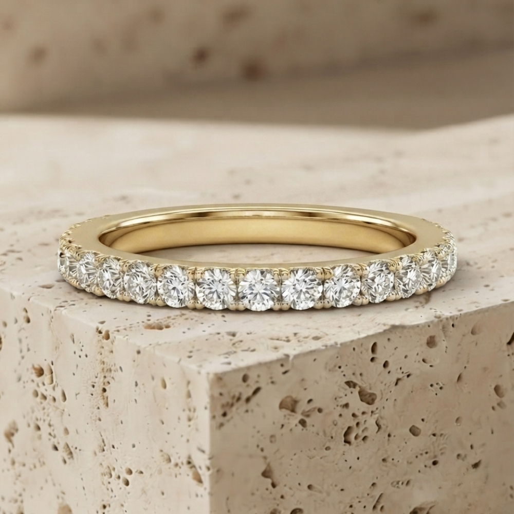 The Radiant Brilliance Shared Prong Diamond Eternity Band