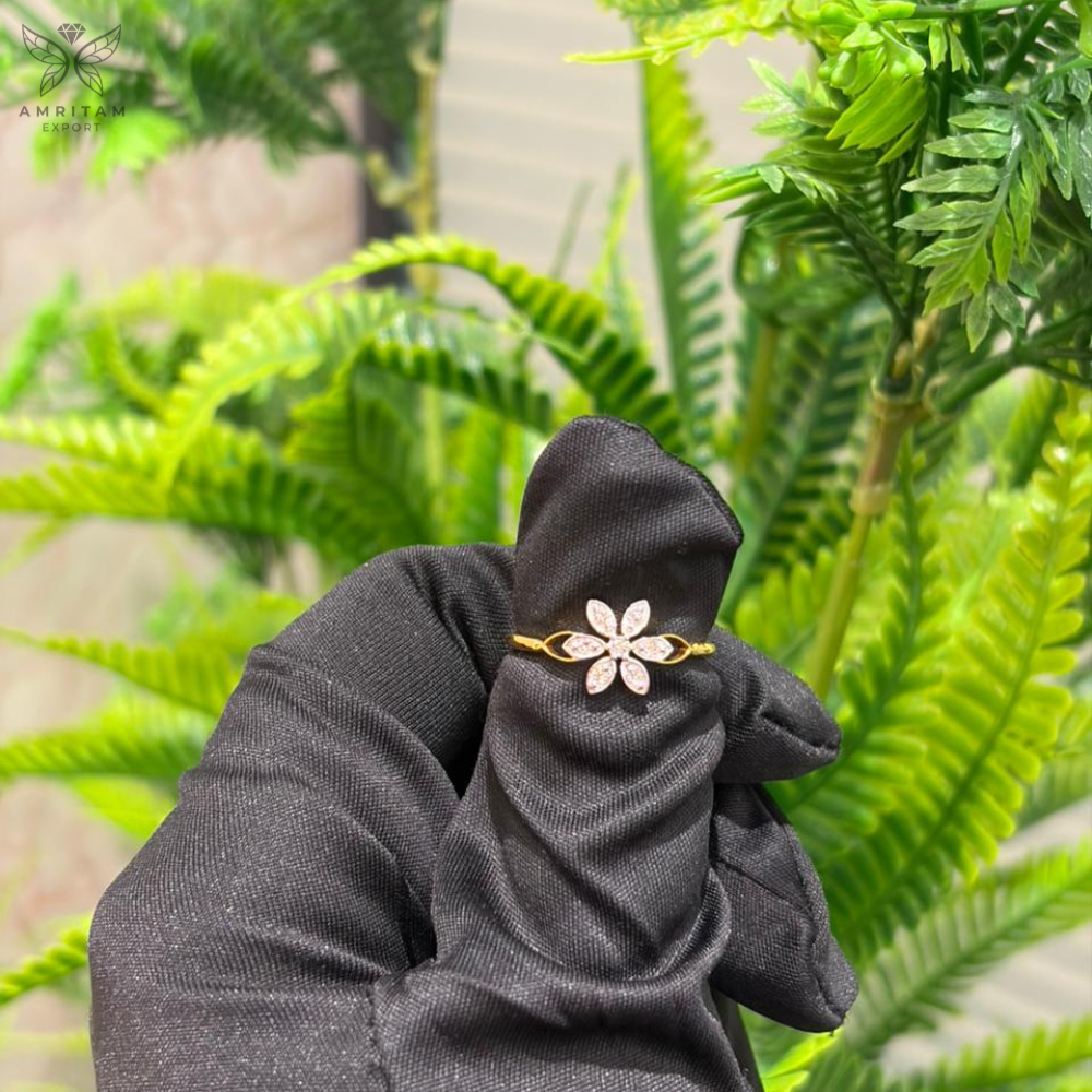 Marquise Petal Rose Gold Statement Ring