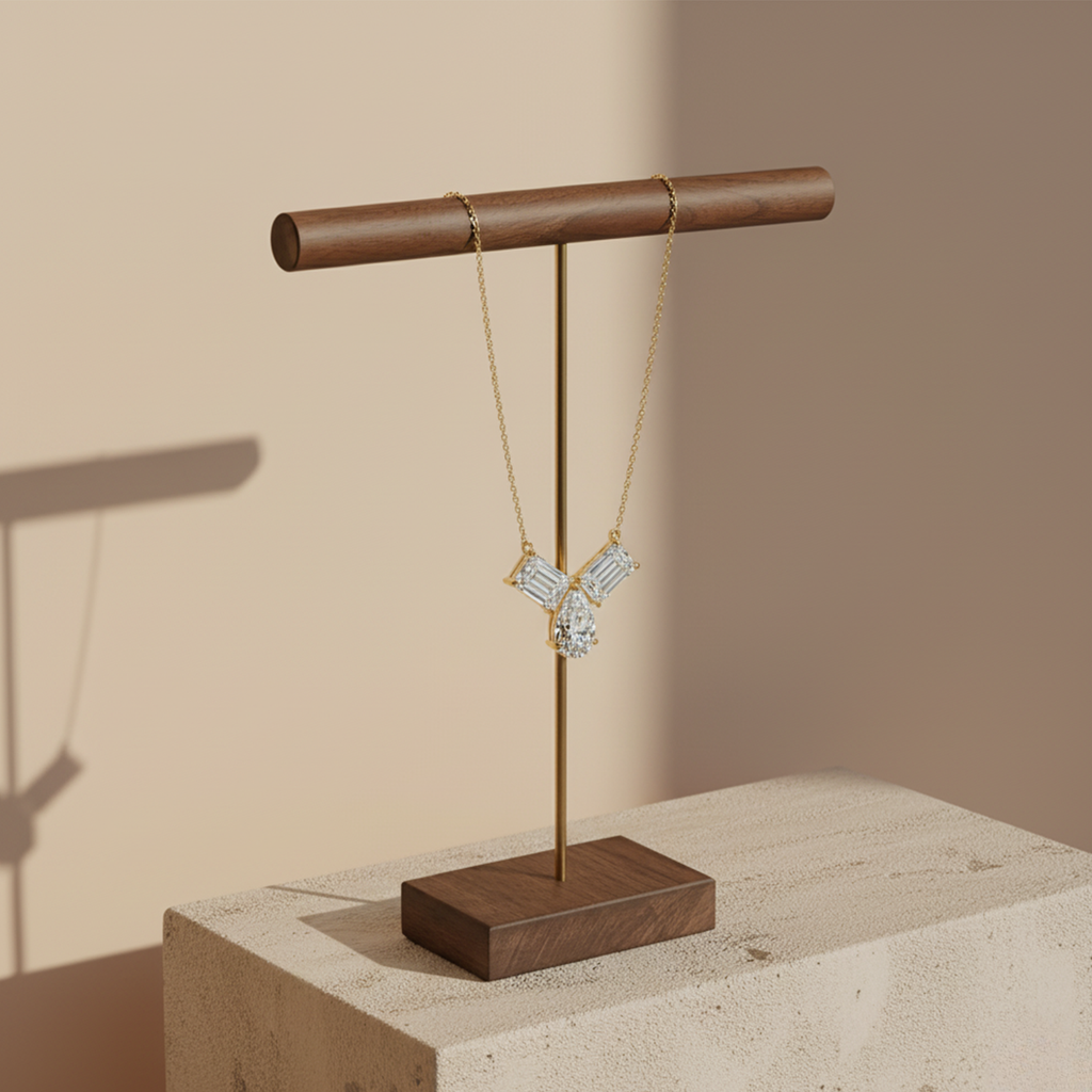 Pear Drop CVD Diamond Pendant – 925 Silver