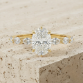 The Luminous Horizontal Oval & Marquise Diamond Statement Ring