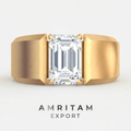 Lab-Grown Diamond Men’s Architectural Prong Ring