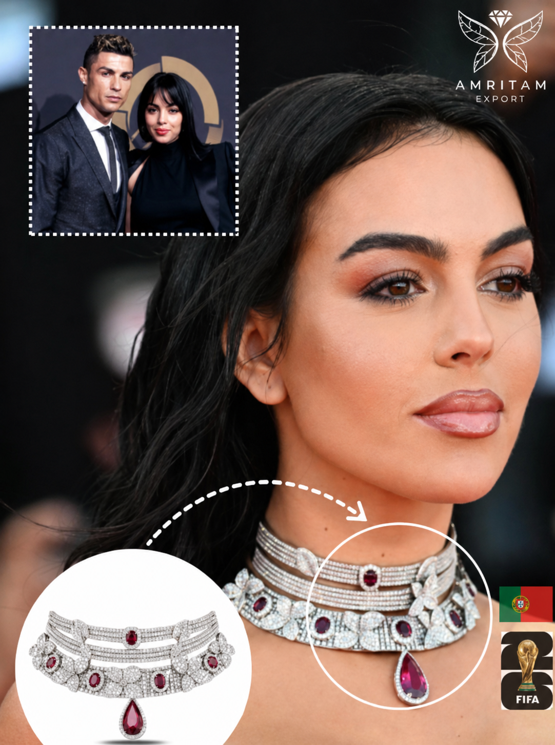 Ruby Diamond Choker Necklace