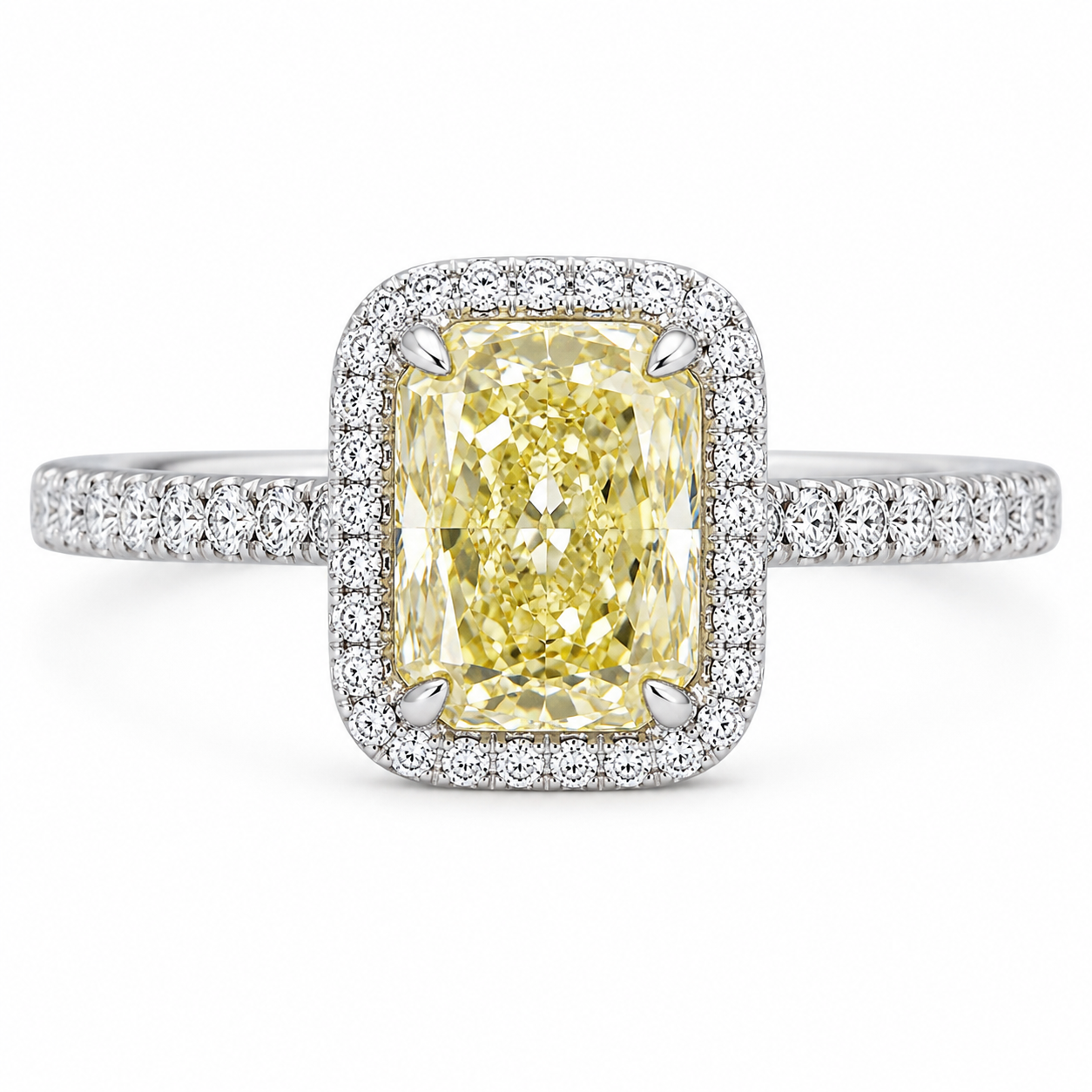 Diamond Radiant Halo Ring