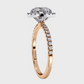 Round Halo Diamond Engagement Ring in White Gold