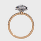 Round Halo Diamond Engagement Ring in White Gold