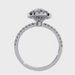 Round Halo Diamond Engagement Ring in White Gold