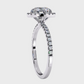 Round Halo Diamond Engagement Ring in White Gold