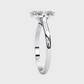 Marquise-Cut Diamond Solitaire Ring in Yellow Gold with White Gold Crown Setting